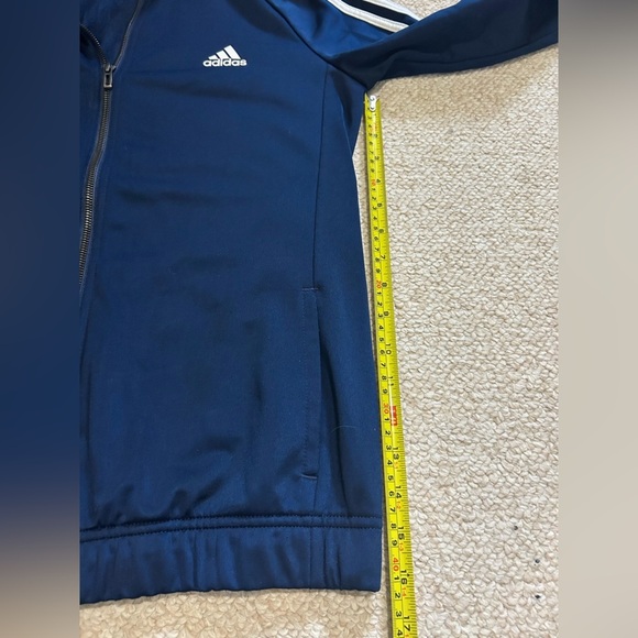 Adidas Navy Blue track suit jacket. Full Zip. Womens Medium. Athletic - Picture 14 of 15